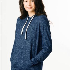 ZYIA Navy Pocket Boyfriend Hoodie